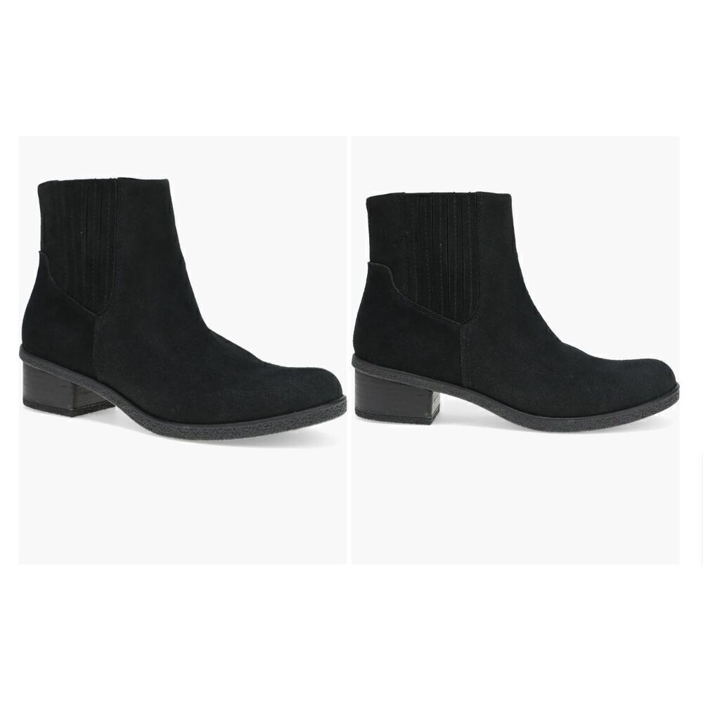 New Dansko Daisie Waterproof Chelsea Women's Ankle Boot Black Suede 41 (10.5-11)